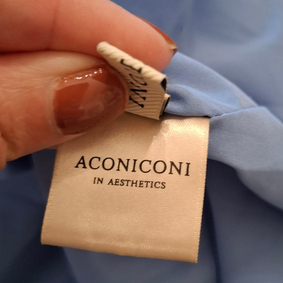 ACONICONI Bluebell denim and lace Puff Sleeve Maxi Dress size XL - Picture 9 of 9